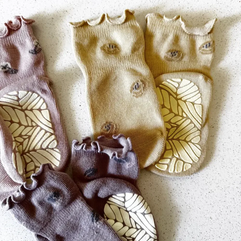 Little Yoga Socks - 3 Pairs of Stay-On Baby & Toddler Non-Slip Socks